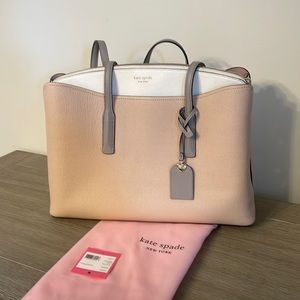 Kate Spade large work tote blush multi margaux new with tag.